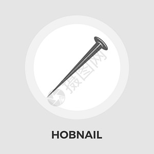 Hobnail 矢量平板图标图片