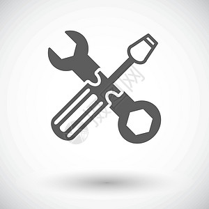 定制化服务维修图标贮存硬件锤子技术艺术螺丝刀定制夹子机器工作插画