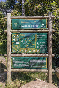 表 山地国家公园Newlands森林绿色信息标志图片