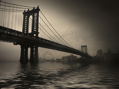 纽约公约 桥桥全景天空地标办公室金融市中心建筑物建筑摩天大楼旅行图片