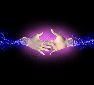 电动握手火花螺栓白色概念震惊收费电气力量活力闪电图片