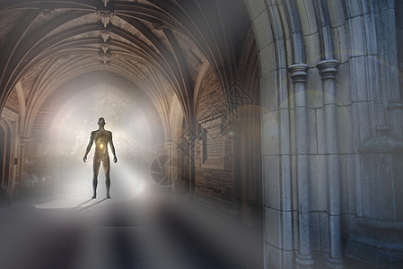 来自别的世界的使者古董天堂光环数字隧道宇宙城堡上帝艺术走廊图片