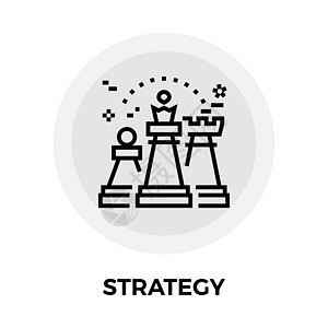 战略线图标游戏竞赛艺术领导营销插图组织标识解决方案经理图片