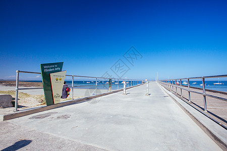 澳洲的海景假期海洋海岸线晴天旅行码头海滩支撑坡道图片