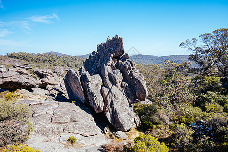 澳大利亚维多利亚州格拉姆皮亚州的奇幻之地希克植物大厅天空远足乡村旅行峡谷岩石砂岩仙境图片