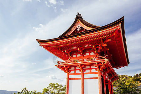 京都日本清水寺寺木头地标吸引力遗产历史性佛教徒清水旅行神社日光图片