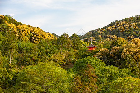 京都日本清水寺寺清水遗产文化旅行佛教徒地标建筑风景建筑学宝塔图片