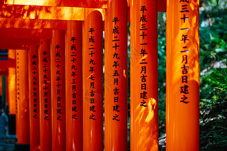 京都日本神社地标旅行社通道橙子走廊文化遗产佛教徒踪迹建筑学图片