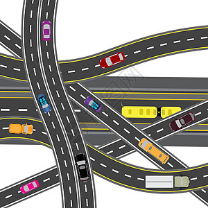 路交点摘要 各种道路的交叉点 运输 图示图片