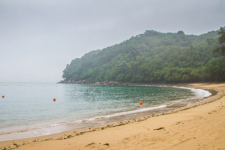 香港 Lamma岛海岸山脉天空海滩海浪图片