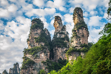 中国 张家江国家公园国家头像天空山峰电影树木公园岩溶图片