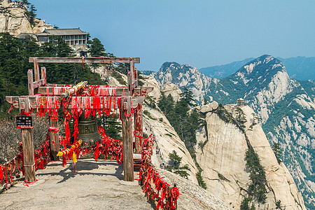 中国华山山山树木天空国家壁龛旅行公园图片