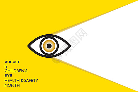 8月的  儿童眼健康与安全月  活动眼睛国家全世界插图海报横幅孩子预防关心视网膜图片