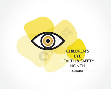 8月的  儿童眼健康与安全月  活动预防学校疾病眼睛视网膜关心孩子海报横幅世界图片