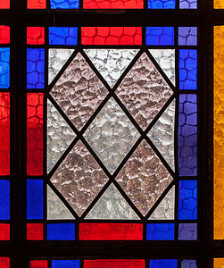 用于内部设计的彩色玻璃窗窗户风格玻璃建筑宗教艺术建筑学装饰教会染色图片