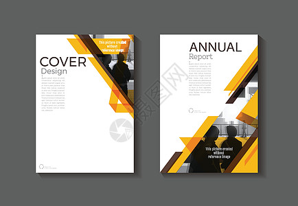 布局黄色抽象背景现代封面设计现代书籍封面小册子封面模板 年度报告 杂志和传单矢量 a4图片