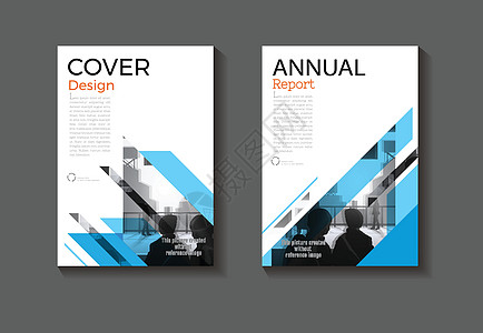 蓝色抽象背景现代封面设计现代书籍封面小册子封面模板 年度报告 杂志和传单布局矢量 a4图片