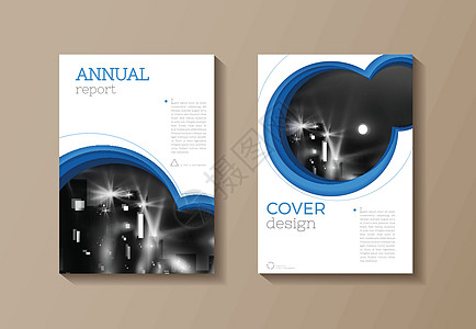 现代蓝环封面 小册子模板 设计 年度代号报告推介会广告杂志出版物蓝色目录图表营销商业图片