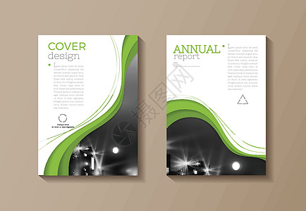 绿色生态传单小册子折叠高清图片
