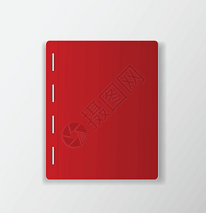 白桌背景空白纸小湾上的顶部视图红色笔记本图片