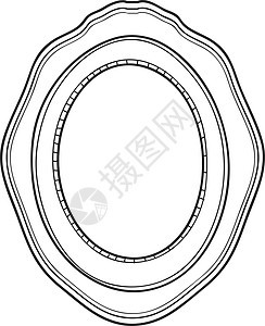 手绘艺术古代矢量插图Ed的陈年框架图片