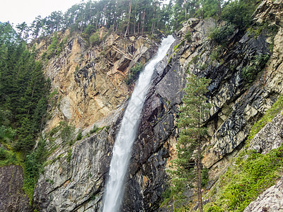 在奥伯里德附近经ferrata通过Lehner瀑布天堂勇气假期石头爬坡观光挑战公园岩石冒险图片