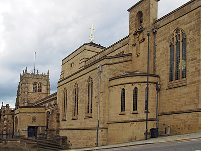 西约克郡Bradford大教堂中世纪教堂的风景 主要建筑和街道入口处都有教会砂岩地标观光城市建筑学宗教旅游入口英语图片