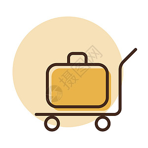 手推车矢量 ico假期标签酒店手提包插图旅行飞机场手提箱案件旅游图片