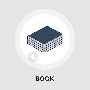 平整的书本图标图书馆蓝色文学教育界面阅读日记绘画软垫记事本图片