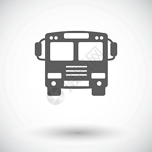 公交车图标学校车辆夹子司机游客假期艺术旅行交通教练设计图片