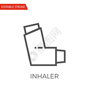 吸入器矢量图标空气呼吸医院插图健康治疗卫生喷雾器支气管炎支气管图片