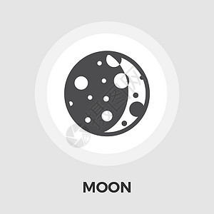月亮平面 ico科学绘画插图月球行星气象天文学天气月相月光图片