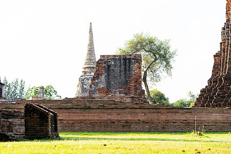 Ayutthaya著名的古寺建筑 Ph的圣殿文化考古学佛像游客热带祷告废墟雕像寺庙地标图片