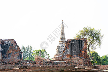 Ayutthaya著名的古寺建筑 Ph的圣殿佛教徒地标砖墙旅行寺庙考古学佛像历史废墟遗产图片