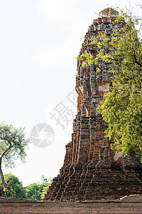 Ayutthaya著名的古寺建筑 Ph的圣殿热带雕像文化寺庙宝塔宗教砖墙地标建筑学旅行图片
