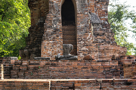 Ayutthaya著名的古寺建筑 Ph的圣殿宗教宝塔旅行建筑学艺术历史废墟公园游客遗产图片