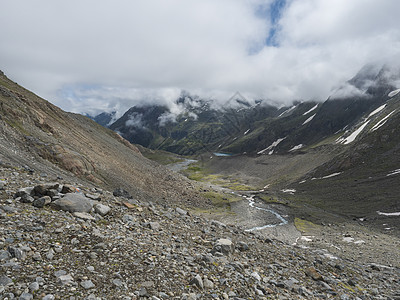 奥地利冰川 斯图拜阿尔卑斯山丘Stubai Alps荒野远足缠绕全景表面天空登山风景岩石石头图片