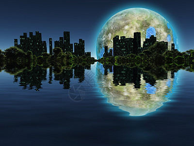 城市与地球新建新家园月球外星人地貌行星外行星生活大地星星月亮环境背景