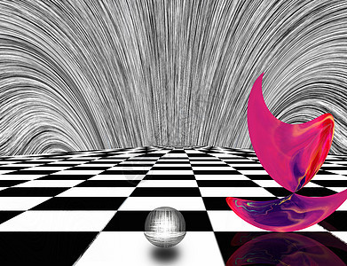粉粉物质潜意识游戏玻璃棋盘3d渲染珍珠数字粉色条纹图片