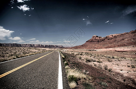 荒沙漠道路砂岩旅游干旱地质学沥青地平线地形蓝色侵蚀天空图片