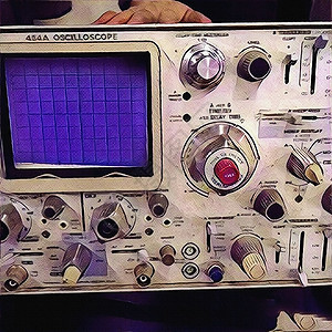 示波器正弦波传感器测试科学技术实验室振动屏幕卡通片按钮图片