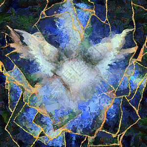 天使翼抽象记事监护人蓝色艺术品活力飞行插图绘画羽毛信仰宗教背景图片
