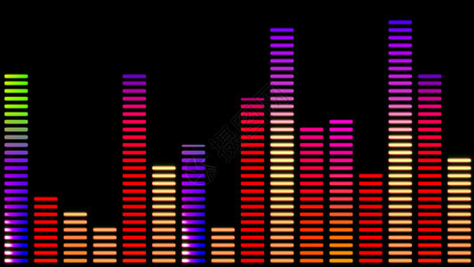 数字均衡器条形图它制作图案收音机混合器音乐播放器海浪舞蹈记录插图体积音乐频率图片