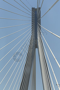 里约安蒂里里奥桥建造运输天空海湾海岸线电缆地标风景框架交通图片