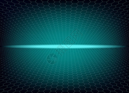 现代六边形背景 中间有明亮的光线活力展示数据坡度科学宇宙多边形电子互联网墙纸背景图片