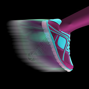 速度概念 运动模糊的运动员鞋移动图片