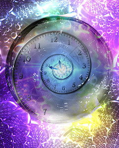 时间扭曲力量银河运动插图指针水晶手表小时拨号想像力图片