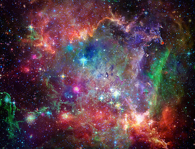 玫瑰星云里的大婴儿星系星座墙纸火花恒星乳白色气体灰尘插图辉光图片