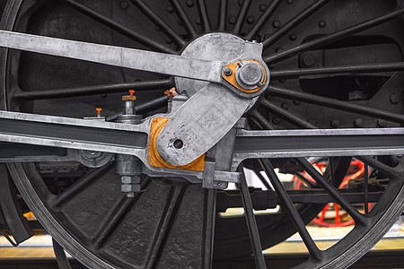 一个老车轮的轮子金属力量火车运输铁路机械机车历史货运蒸汽图片