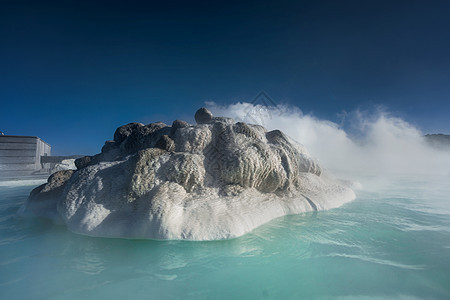 冰岛蓝色环礁湖天空吸引力太阳地标力量晴天娱乐火山旅行水池图片